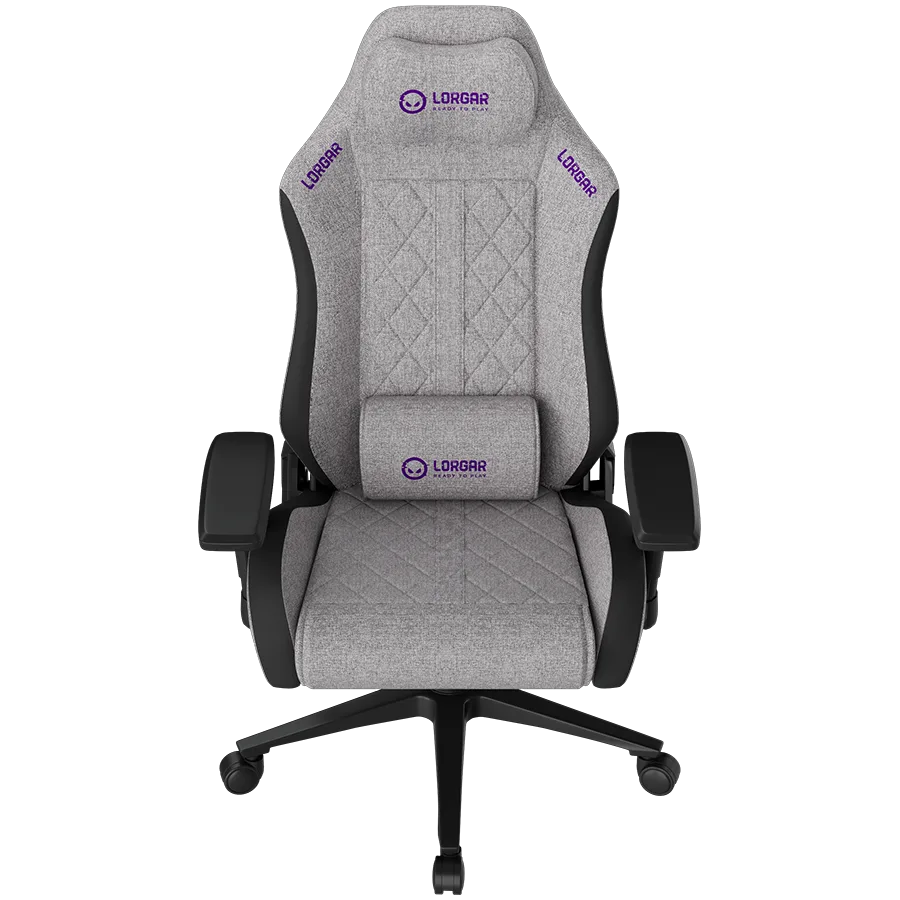 Геймърски стол LORGAR CHA41, Ergonomic Gaming Chair Advanced, premium anti-stain fabric, Grey - Image 2