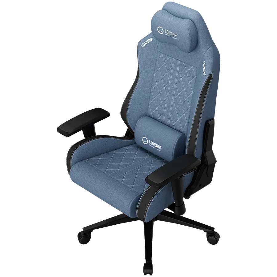 Геймърски стол LORGAR CHA41, Ergonomic Gaming Chair Advanced, premium anti-stain fabric, Blue - Image 3