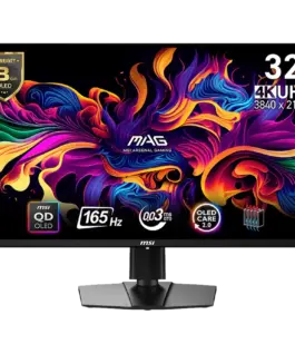 Монитор MSI MAG 321UP QD-OLED Gaming Monitor 31.5" 165Hz UHD (3840x2160) 16:9 QD-OLED Anti-Reflection 0.03ms 250nits 150