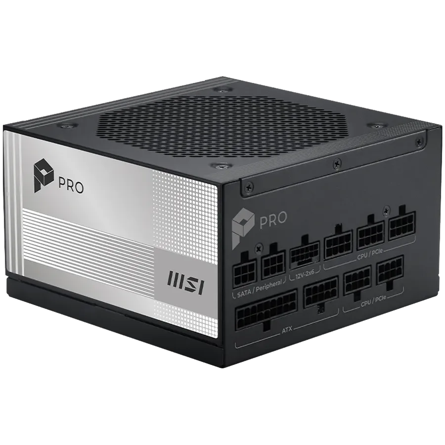 Захранване за компютър MSI PRO A1000PL PCIE5, 850W, 80 Plus Platinum, 120mm Fluid Dynamic Bearing Fan, Protections: OCP/OTP/OPP/SCP/OVP/UVP/SIP/NLO, Dimensions: 150mmx150mmx86mm, 7Y Warranty - Image 4