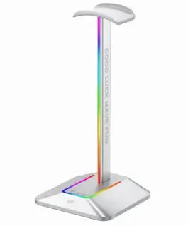 Поставка за слушалки FragON 2U RGB - Бял