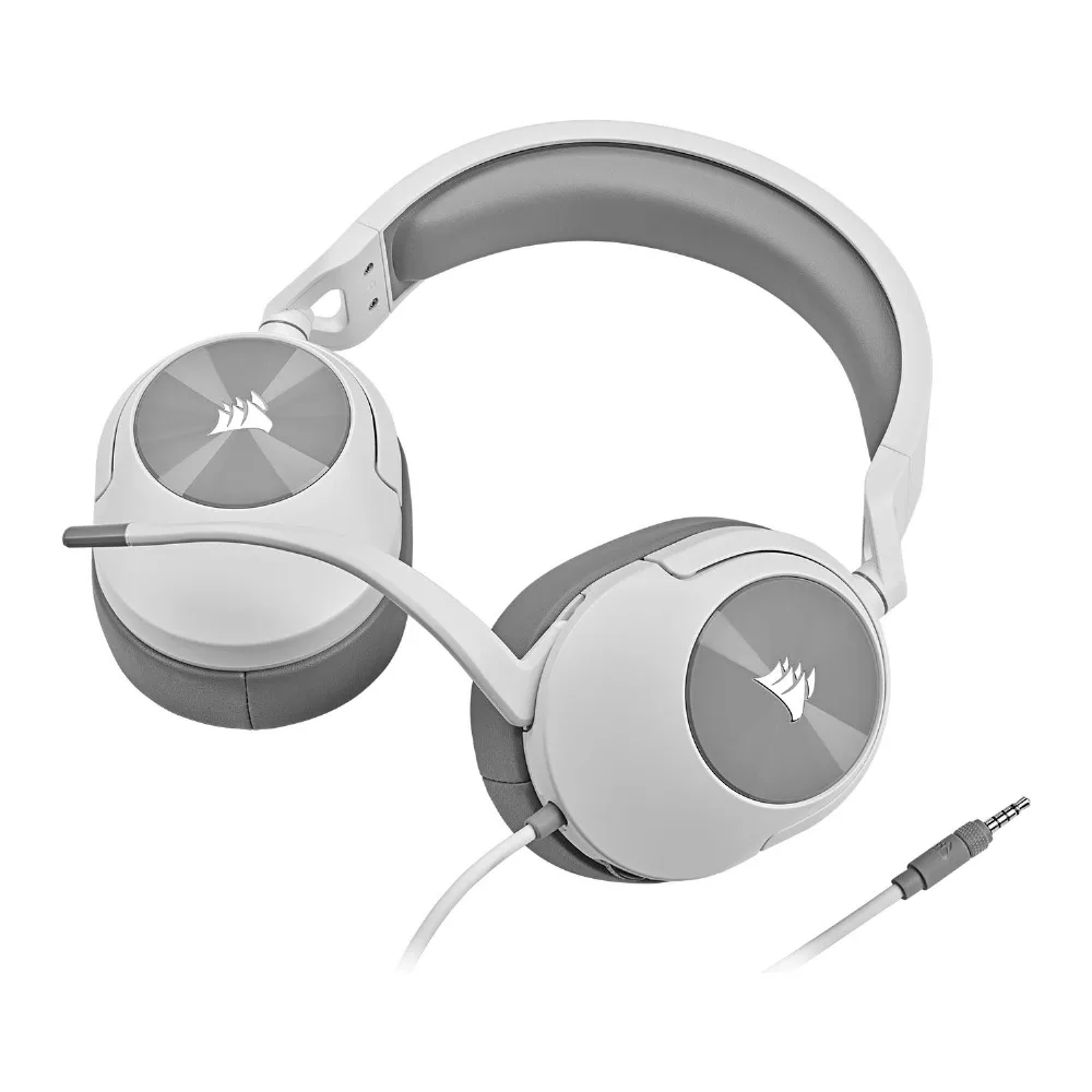 Геймърски слушалки с микрофон Corsair HS55 Stereo - White - Image 2