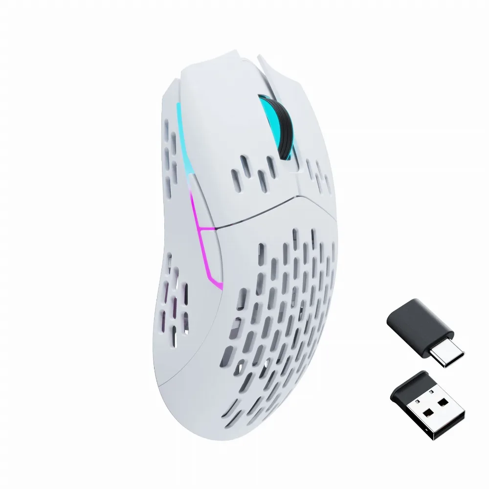 Геймърска мишка Keychron M1, Matte White Wireless - Image 2