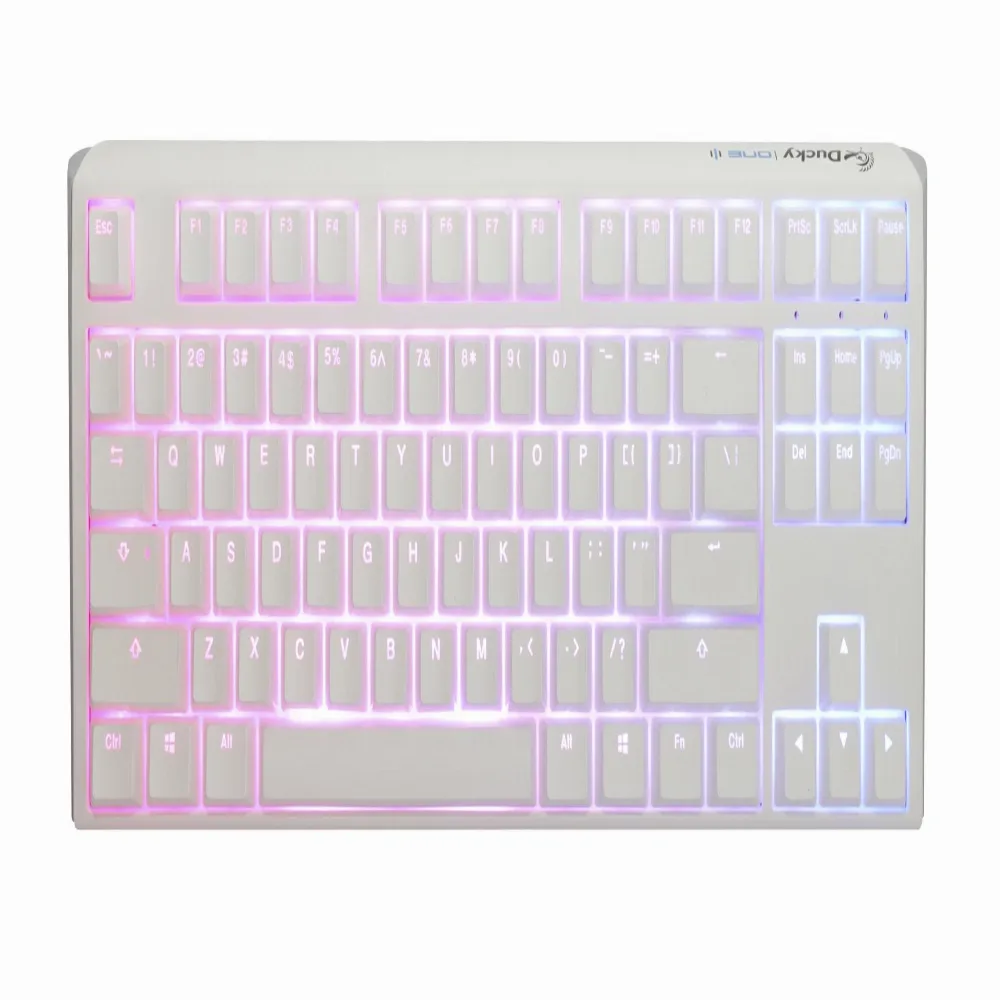 Геймърскa механична клавиатура Ducky One 3 Pure White TKL Hotswap Cherry MX Clear RGB PBT