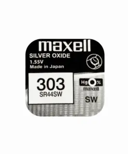 Бутонна батерия сребърна MAXELL SR44 SW/357/   1.55V