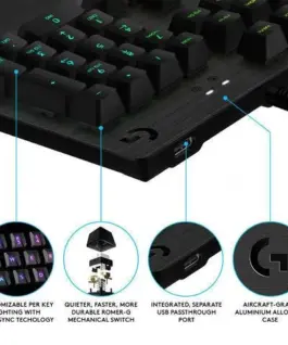Геймърска механична клавиатура Logitech G512 GX Brown Tactile суичове - Image 5