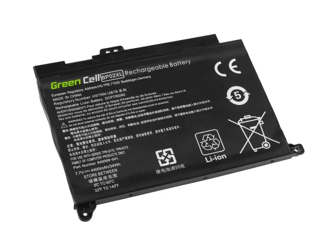 Батерия за лаптоп GREEN CELL BP02XL, HP Pavilion 15-AU, 15-AU051NW, 15-AU071NW, 15-AU102NW, 15-AU107NW, 15-AW, 15-AW010NW, 7 - Image 2