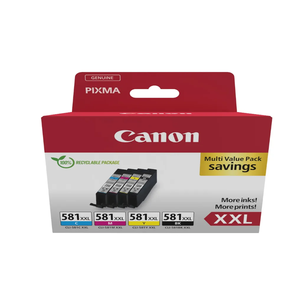 Комплект 4 глави за Canon Pixma TS8100/TS9100/TS9500 Series - Ink - EXTRA HIGH CAPACITY - CLI581XXL (CLI-581XXL) / 1998