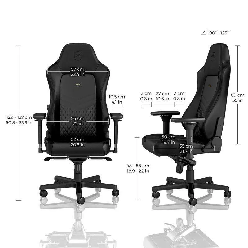 Геймърски стол noblechairs HERO Real Leather, Black - Image 4