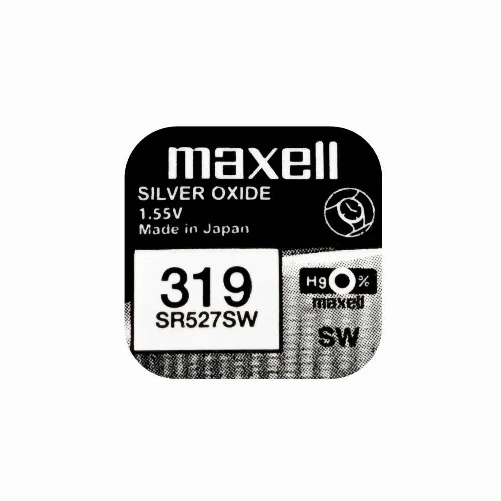Бутонна батерия сребърна MAXELL SR527 SW 1.55V /319/ 1.55V