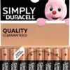 Алкална батерия LR03 AAA 8pk блистер SIMPLY MN2400 DURACELL