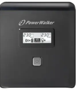 PowerWalker UPS LINE-INTERACTIVE 1000VA 2X SCHUKO + 2XIEC OUT RJ11/RJ45 IN/OUT USB LCD