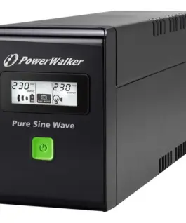 PowerWalker UPS line-interactive 600VA 2X PL 230V pure sine wave RJ11/45 IN/OUT USB LCD
