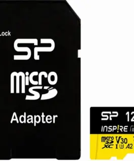 Alternative view of Карта памет Silicon Power microSDXC Inspire 128GB, Class 10, UHS-I U3, V30, A1, A2 с адаптер SD