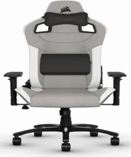 Геймърски стол Corsair T3 RUSH – Fabric Grey/White