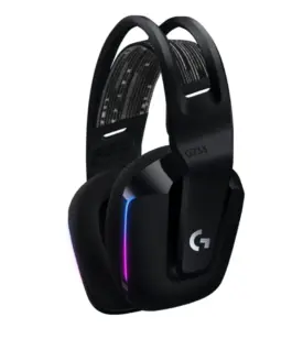 Геймърски слушалки Logitech G733 Lightspeed Wireless RGB, Микрофон, Черни