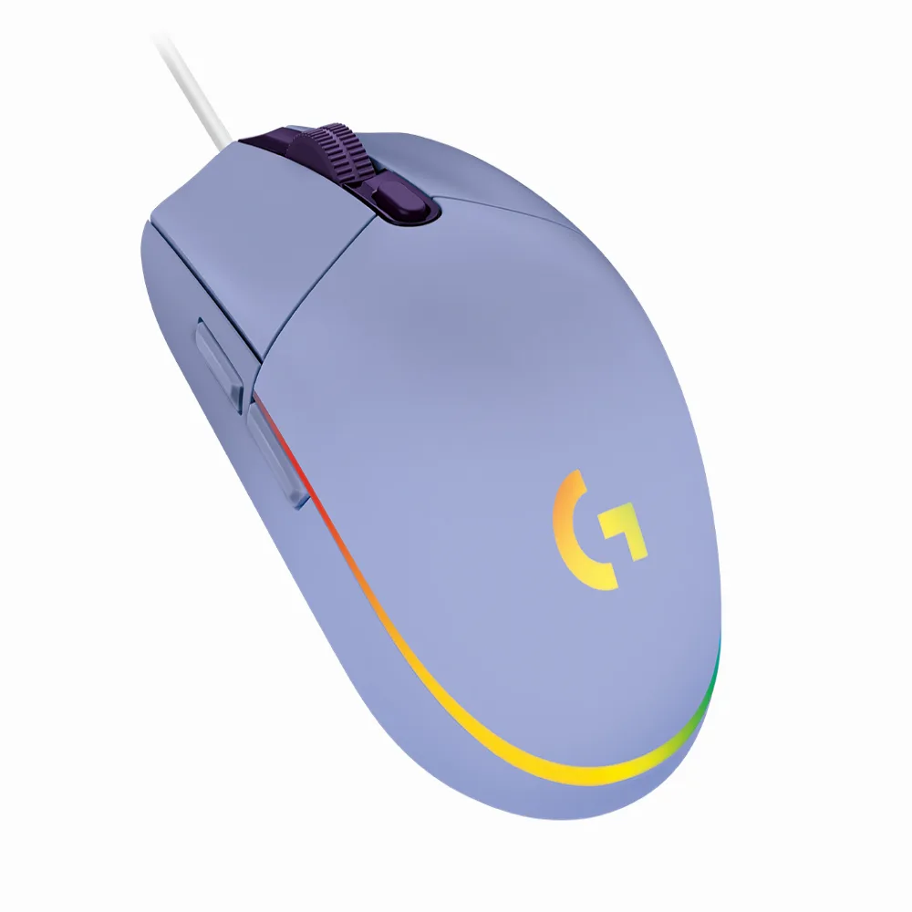 Геймърска мишка Logitech G102 LightSync, RGB, Оптична, Жична, USB, Лилав - Image 3