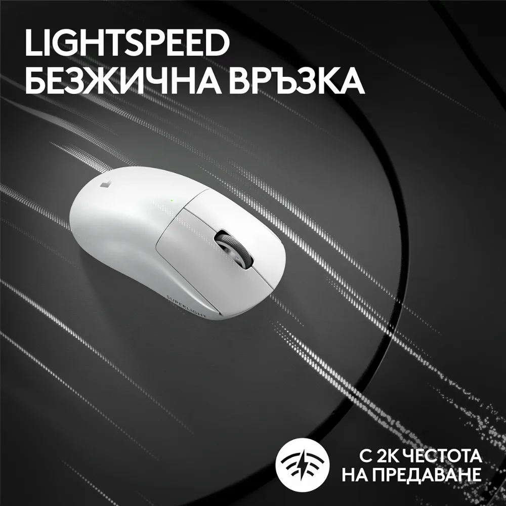 Геймърска мишка Logitech G Pro X Superlight 2 Wireless White - Image 4