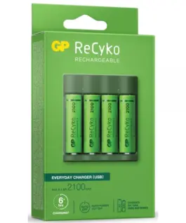 Зарядно у-во GP BATTERIES B421 210AAHCE-EB4+4 AA NiMH 2100mAh