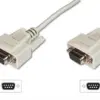 Digitus RS232 кабел за връзка 1: 1 type DSUB9 / DSUB9 Z / z бежов 3m