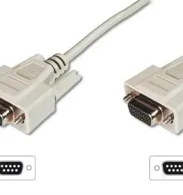 Digitus RS232 кабел за връзка 1: 1 type DSUB9 / DSUB9 Z / z бежов 3m
