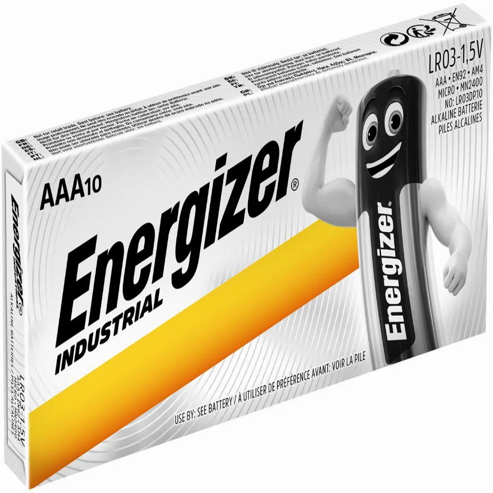 Алкални батерии индустриални LR03 AAA 15V 10PK INDUSTRIAL ENERGIZER