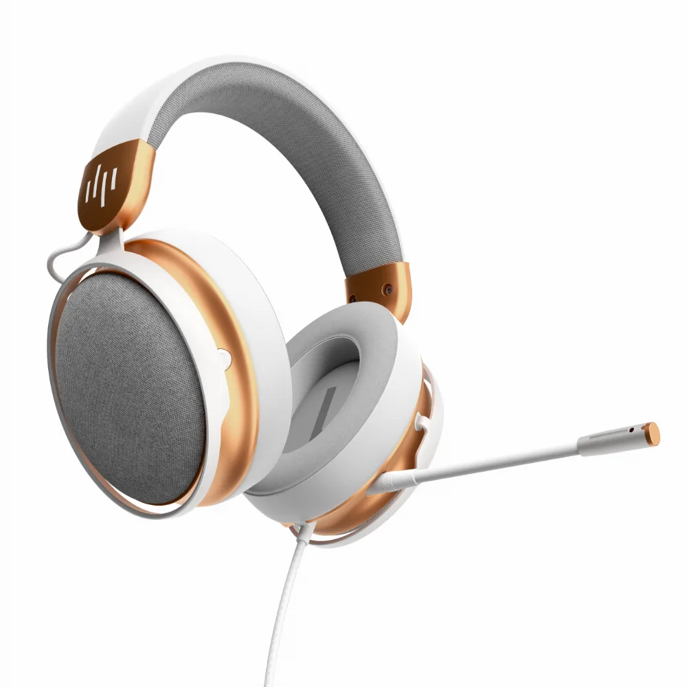 Геймърски слушалки Dark Project Sono Wired - White/Gold - Image 3