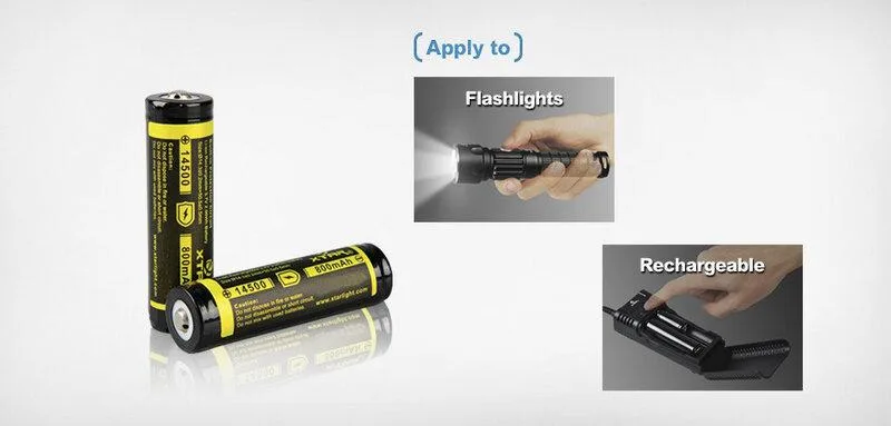 Акумулаторна батерия LiIon AA R6 3,7V 800mAh XTAR - Image 4