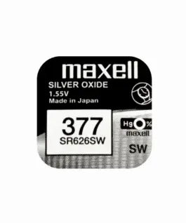 Бутонна батерия сребърна MAXELL SR626 SW /AG4/377/ 1.55V