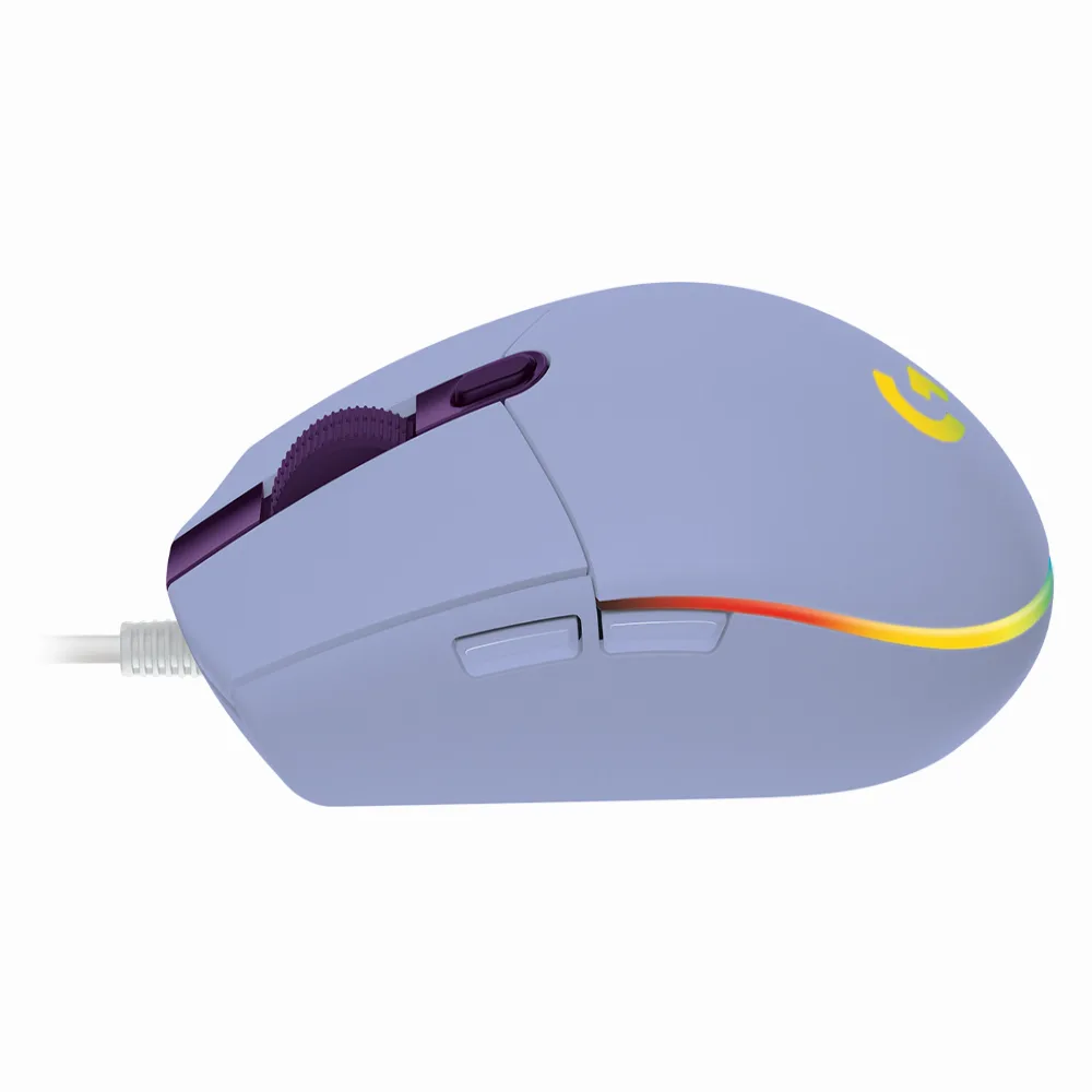 Геймърска мишка Logitech G102 LightSync, RGB, Оптична, Жична, USB, Лилав - Image 4