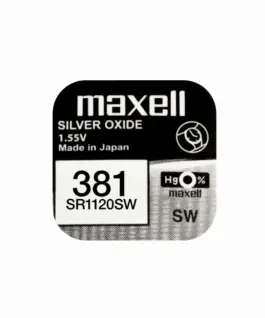 Бутонна батерия сребърна MAXELL SR1120 SW /381/391/  AG8   1.55V