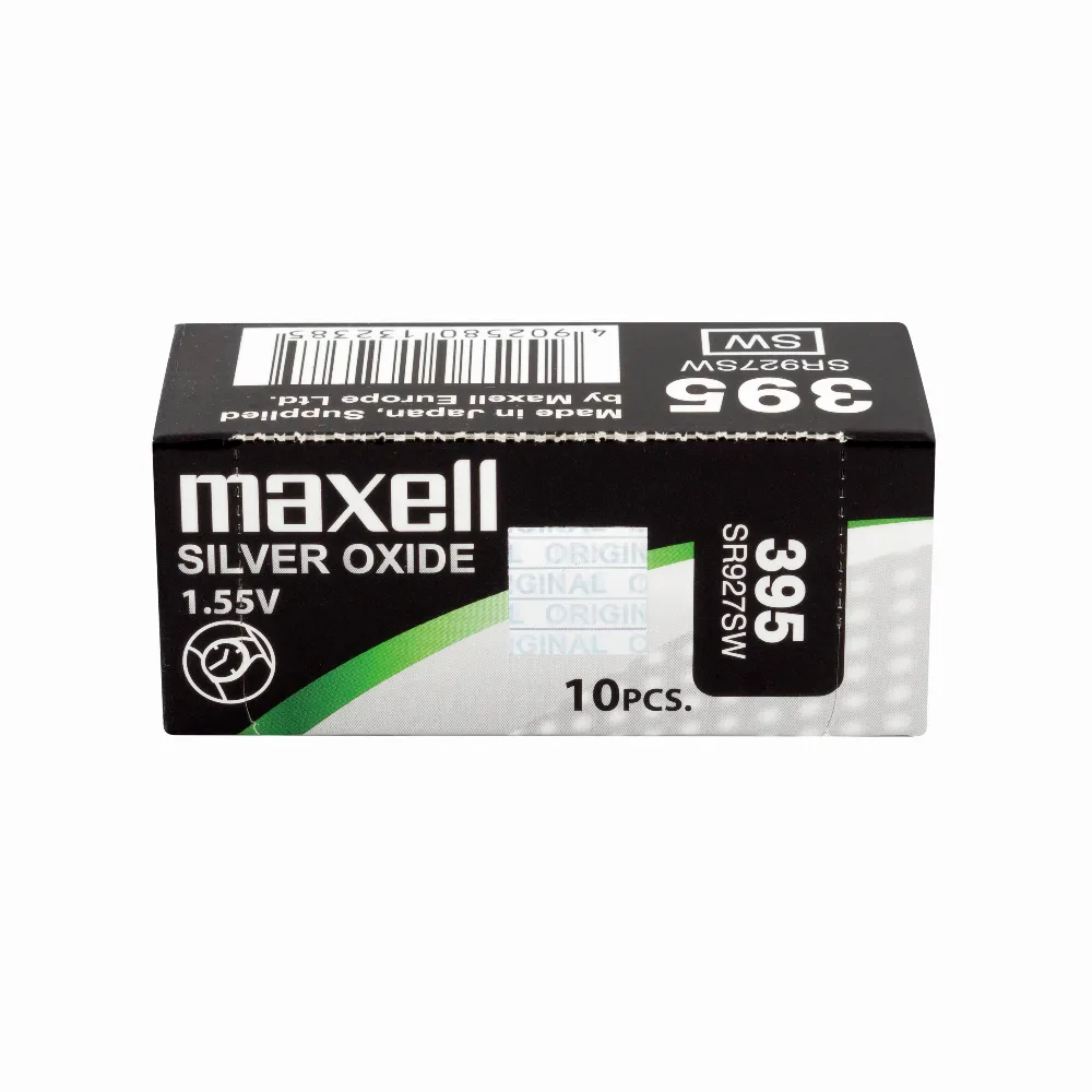 Бутонна батерия сребърна MAXELL SR927 SW /395/399/ AG7 1.55V - Image 2