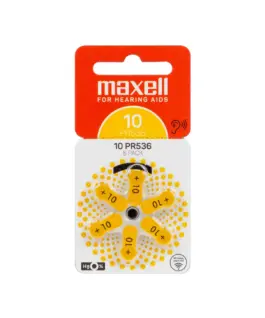 Батерия цинково въздушна MAXELL ZA10 6 бр. бутонни за слухов апарат в