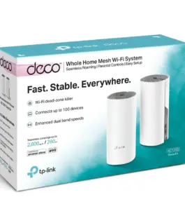 Безжична Mesh Wi-fi система TP-Link Deco E4 AC1200 (2-pack) - Image 3