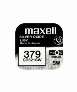 Бутонна батерия сребърна MAXELL SR521 SW /AG0/379/ 1.55V