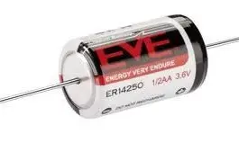 Литиево тионилхлоридна батерия EVE 3.6 V 1/2AA ER14250 /AX/ с накрайници жички EVE