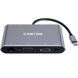 USB хъб CANYON hub DS-14 8in1 4k USB-C Dark Grey - Image 3