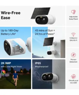 Alternative view от Комплект охранителна камера със соларно захранване Mercusys MC410 KIT