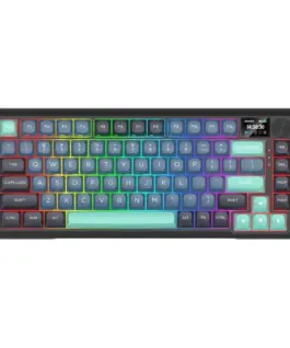 Bluetooth и безжична механична геймърска клавиатура Redragon Behemoth Pro K724SP-RGB-PRO RGB осветление - черна със сив
