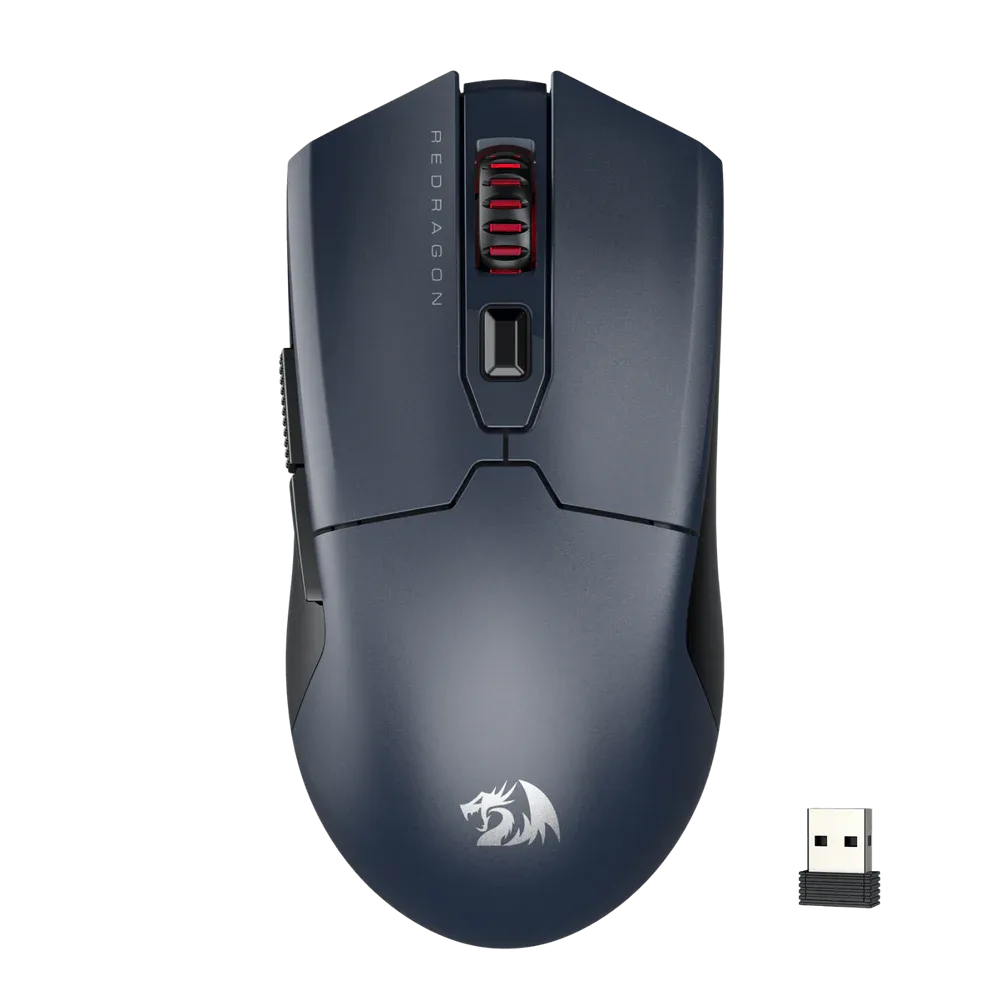Безжична Bluetooth и кабелна геймърска мишка Redragon Fyzu Lite M995GB-LIT - черна със сиво - Image 2