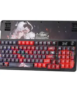 Alternative view of Bluetooth и безжична механична геймърска клавиатура Redragon Artemis Pro Anime AK K719AK-RGB-PRO с червено RGB осветление - черна