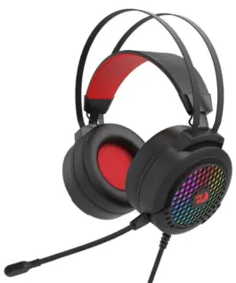 Геймърски слушалки Redragon Carmen H261 с RGB осветление - черни