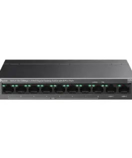 8-портов 10/100Mbps + 2-портов гигабитов настолен комутатор TP-Link LS1210P с 8 PoE+ порта