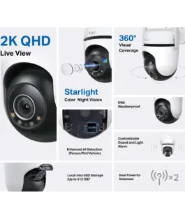 Alternative view от Външна охранителна камера TP-Link Tapo C520WS 2K QHD панорамна