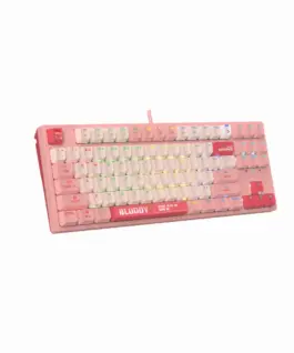 Alternative view от А4tech Геймърска механична клавиатура Bloody Energy Pink S87 BLMS TKL RGB Backlit red switch , USB