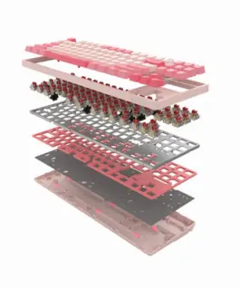 А4tech Геймърска механична клавиатура Bloody Energy Pink S87 BLMS TKL RGB Backlit red switch , USB - Image 3