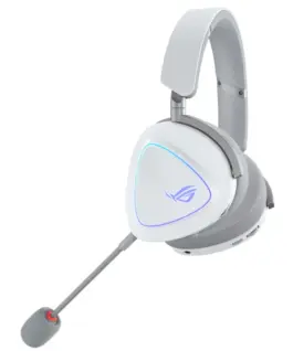 Alternative view от Геймърски безжични слушалки ASUS ROG Delta II White - USB-C, Aura Sync RGB