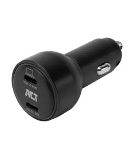 ACT Бързо зарядно за кола 95W 2x USB-C PD GAN 12-24V