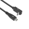 ACT Кабел USB-C - USB-C 10Gbps 60W 0.5 м конектори - 1x прав и 1x на 90° up/down