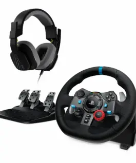 Alternative view от Волан Logitech Driving Force G29 PS3/PS4/PS5/PC в комплект с геймърски слушалки Astro A10